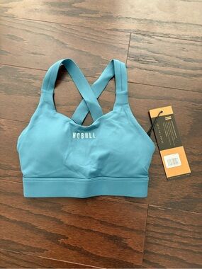 NOBULL Women's Running Sports Bra In Steel Blue Size XS Workout Gym NWT